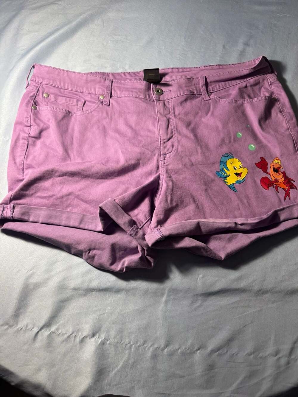 Disney Princess Denim Shorts Size 24 Purple